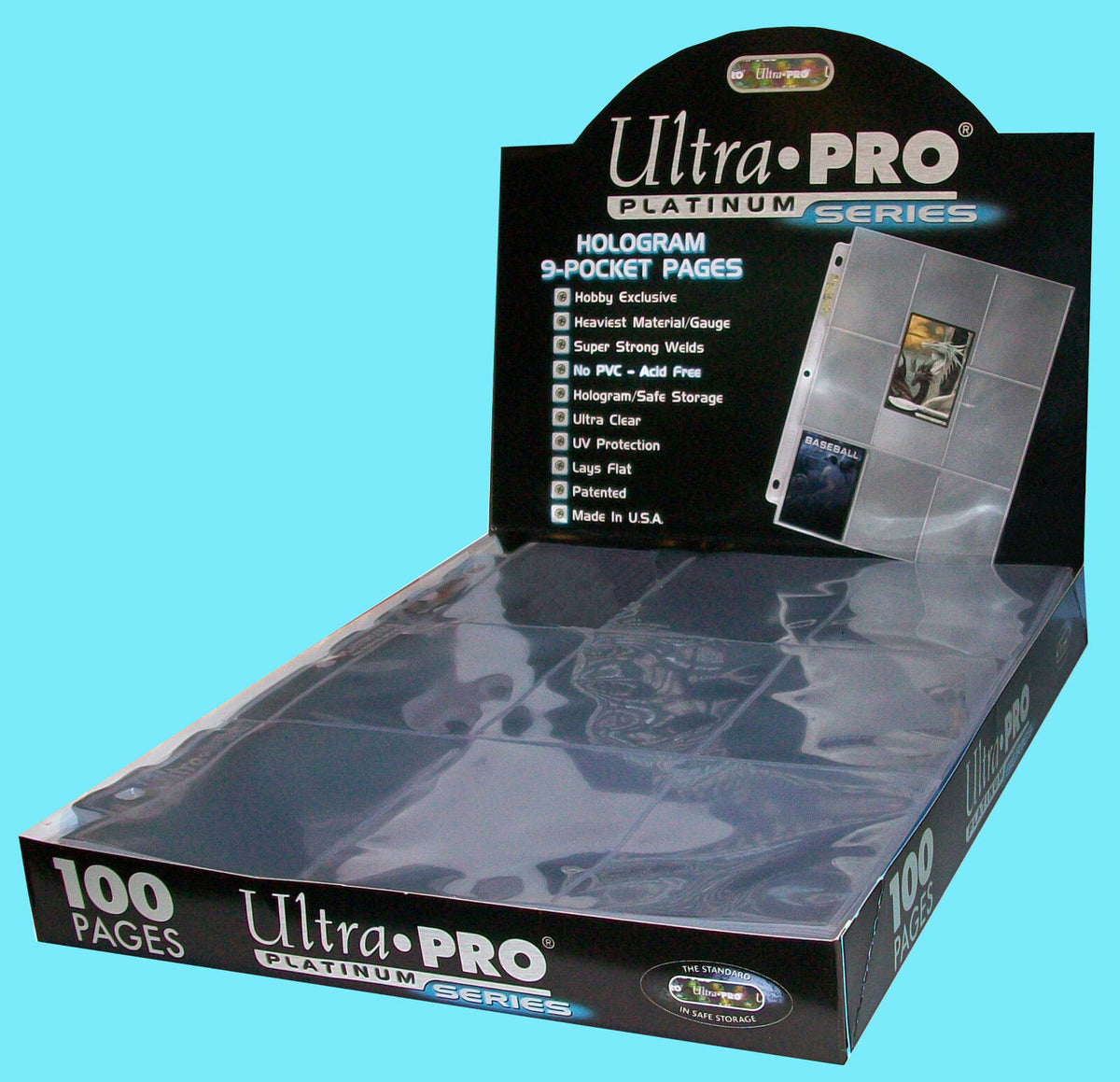 100 Pagine Ultra Pro Platinum Per Ologrammi | 9 Tasche Con Caricamento Superiore | Senza Acidi E PVC Per Magic E Pokémon