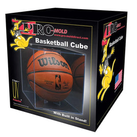 Pro-Mold 5-year UV Basketball Display Case Full Size Ball Holder Built In Stand