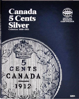 Whitman Coin Folder For Canada Canadian 5 Cent Silver 1858 1921 Mini Album 3201