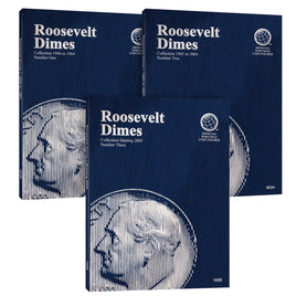 3 Whitman Coin Folders Set Collection For Roosevelt Dimes No.1-3 1946 - Date NEW
