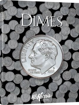 HE Harris Roosevelt Dime Dimes Plain Coin Folder Book 2686