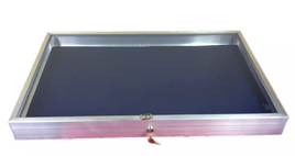 Aluminum Display Case 34 x 22 x 3 1/4" Side Opening