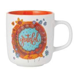 Grateful Inspirational Coffee Mug Stoneware 414 ml Izzy and Oliver 10 cm High
