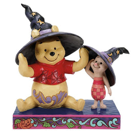 Jim Shore Disney Traditions Pooh and Piglet In Witch Hats Figurine 6016595