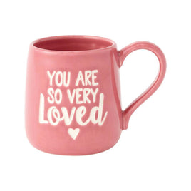 Enesco 6000501 Our Name Is Mud “You are Loved” Stoneware Engraved Coffee Mug
