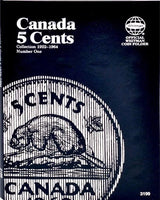 Whitman Coin Folder Canada Canadian 5 Cents Vol 1 1922 1964 Mini Album 3199