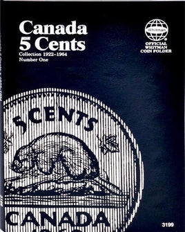 Whitman Coin Folder Canada Canadian 5 Cents Vol 1 1922 1964 Mini Album 3199