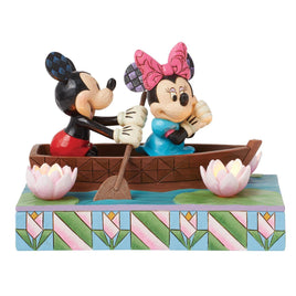 Row-Mance Is In The Air Light Up Mickey & Minnie LED By: Disney Jim Shore
