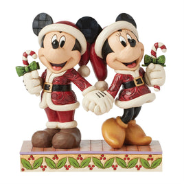 Candy Cane Christmas Mickey & Minnie By: Disney Jim Shore
