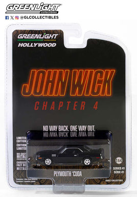 2023 GL Hollywood Series 41 John Wick Chapter 4 Plymouth 'Cuda Greenlight