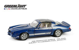 GREENLIGHT 13691 1:18 1980 CHEVROLET CAMARO Z/28 (DARK BLUE) T-TOPS