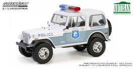 1982 JEEP CJ-7 "CLEARWATER, FL POLICE" 1/18 DIECAST MODEL BY GREENLIGHT 19140