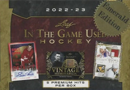 2022-23 Leaf In The Game Used Hockey Hobby - EMERALD EDITION
