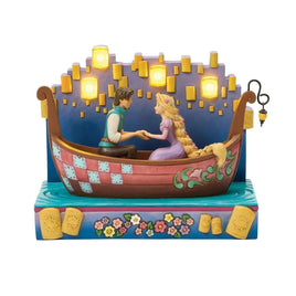 Enesco Jim Shore Disney Tangled Boat with LED Lanterns A Dream Come True