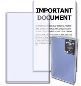 Pack of 20 BCW 8.5 x 14 Legal Document / Photo Hard Plastic Topload Holders