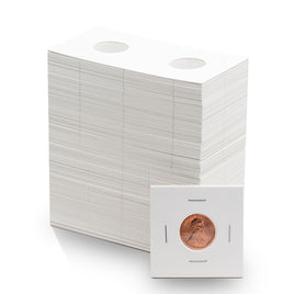 100 2x2 Guardhouse Penny Coin Holders Mylar Cardboard Storage 1 Cent Flip Bulk