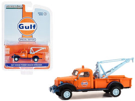 1947 DODGE POWER WAGON TOW TRUCK ORANGE "GULF OIL" 1/64 MODEL GREENLIGHT 41145 A