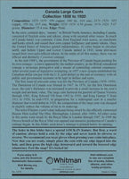 Whitman Blue Coin Folder 2478 Canada Large Cents 1858-1920 Album / Book