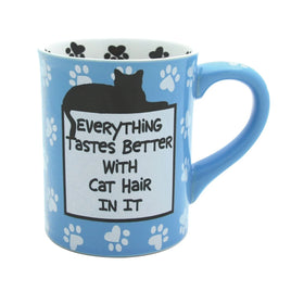 Our Name is Mud “Cat Hair” Stoneware Mug, 16 oz. 16 Ounces, Multicolor