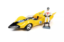 Auto World Speed Racer Shooting Star #9 with Speed X Figure 1/18 diecast yellow