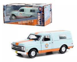 Greenlight 1:24 1968 Chevrolet C-10 with Camper Shell "Gulf Oil" Model 85062