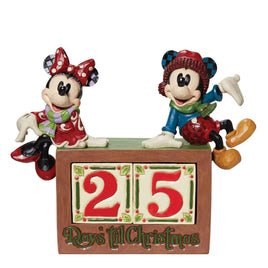 Mickey & Minnie Countdown To Christmas Block By Jim Shore