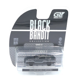 Greenlight 2024 Ford Mustang GT Convertible 1:64 Diecast Black Bandit Series 31