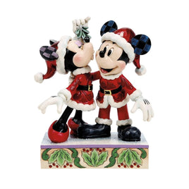 Jim Shore Mickey & Minnie Mistletoe Kiss Disney Traditions Figurine 6018709