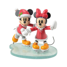 Disney Showcase 2026  Mickey & Minnie Ice Skating Holiday Figurine 6017371
