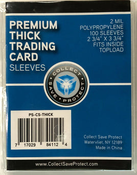 CSP Thick Jersey Card Penny Sleeves Clear ~Pack of 100