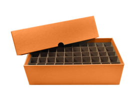 Guardhouse QUARTER Coin Storage Display ORANGE Box Holds 50 Square/Round Tubes