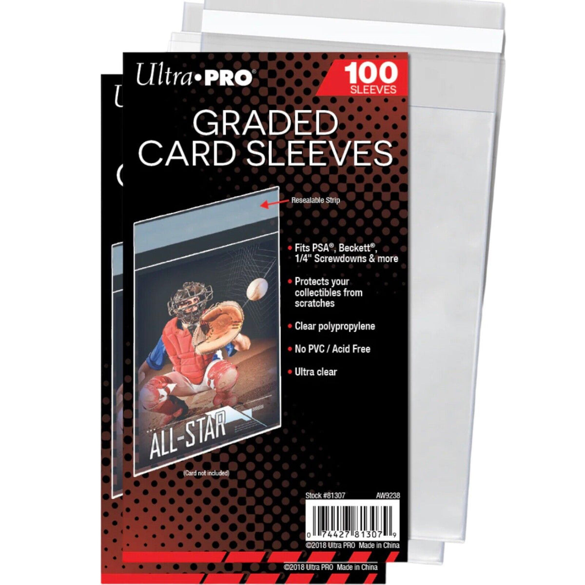 Ultra Pro - Confezione 100 Graded Card Sleeves Resealable for PSA Ultra Pro - Confezione 100 Graded Card Sleeves Resealable for PSA