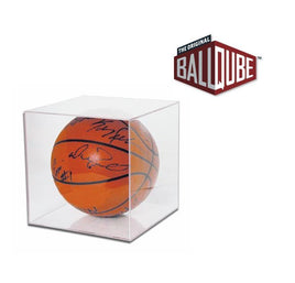 BallQube Basketball Display Case - Full Size Ball Holder - Crystal Clear