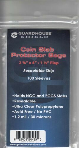 Resealable Coin Slab Protector Bags For NGC and PCGS Sleeves