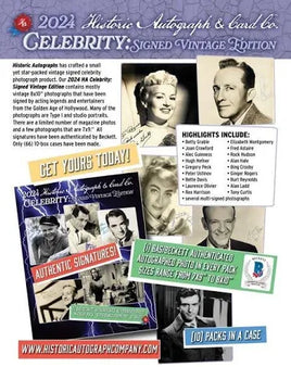 2024 Historic Autographs Celebrity Signed Vintage Edition Box