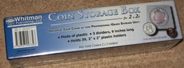 Whitman Blue Plastic 2x2x9 Coin Storage Box