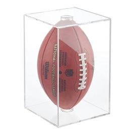 BallQube Football Holder Sports Memorabilia Display Case Box