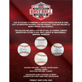 2022 Leaf Autographed Baseball Edition Hobby Box